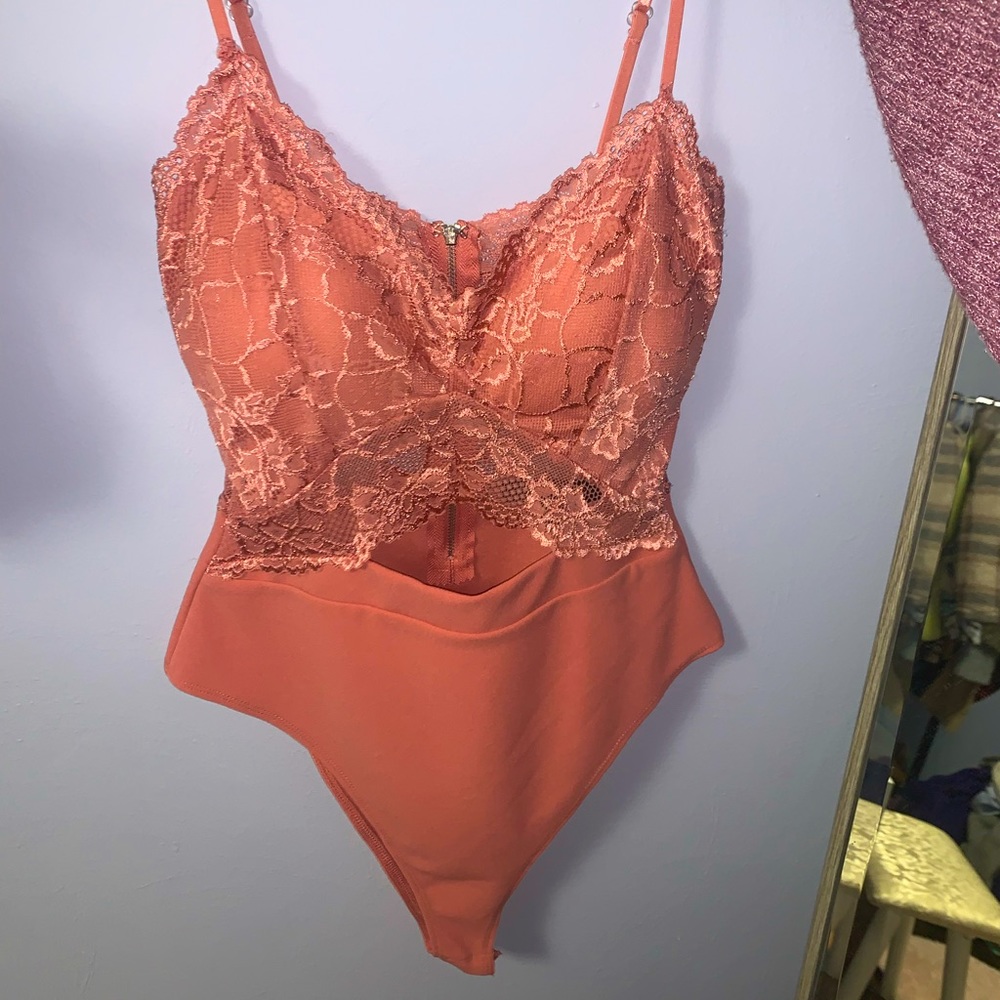 Pink Lace Bodysuit